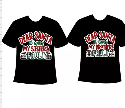 plant/"Dear Santa it was my brothers/sisters fault," sibling shirt design set-1-thumbnail