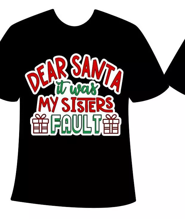 plant/"Dear Santa it was my brothers/sisters fault," sibling shirt design set-2