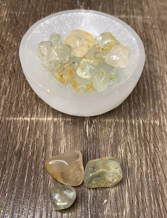 plant/Imperial Blue Topaz Raw Crystal Polished Tumbled-1