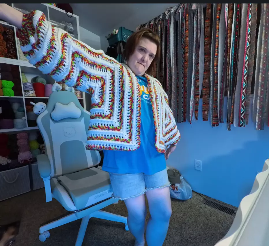 plant/Retro Wild Oleander Hexagon Cardigan-0