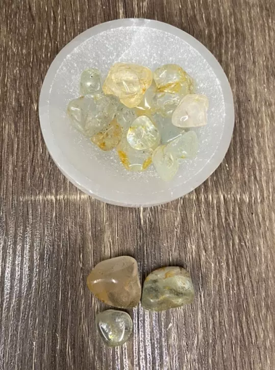 plant/Imperial Blue Topaz Raw Crystal Polished Tumbled-0