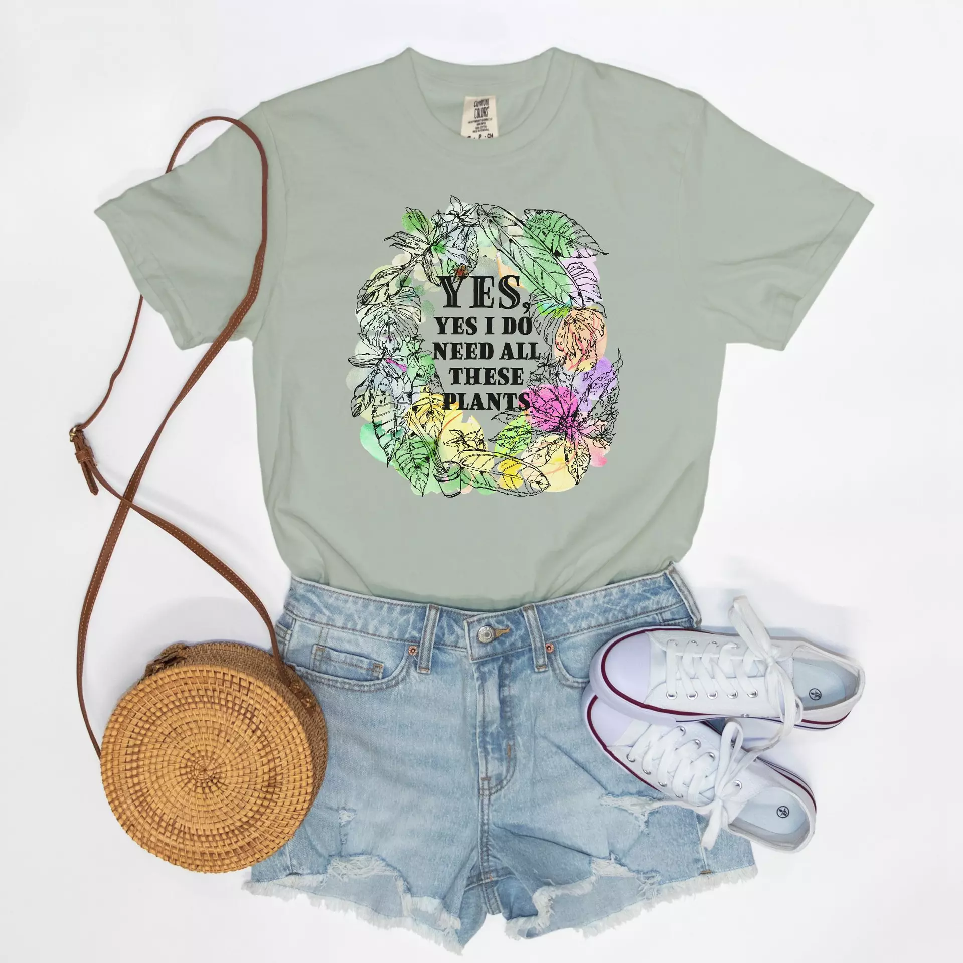 plant/Sketchy “Yes, Yes I Do Need All These Plants” Comfort Colors T-Shirt (*more colors available) - 30% Off!-0