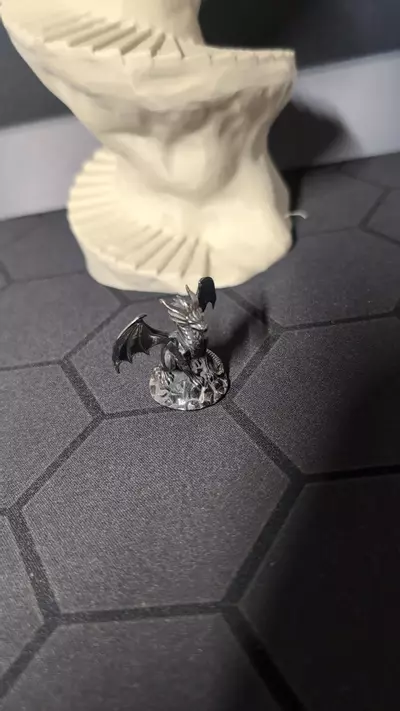 plant/Investment Casted Hand Poured .999 Silver Dragon-5-thumbnail