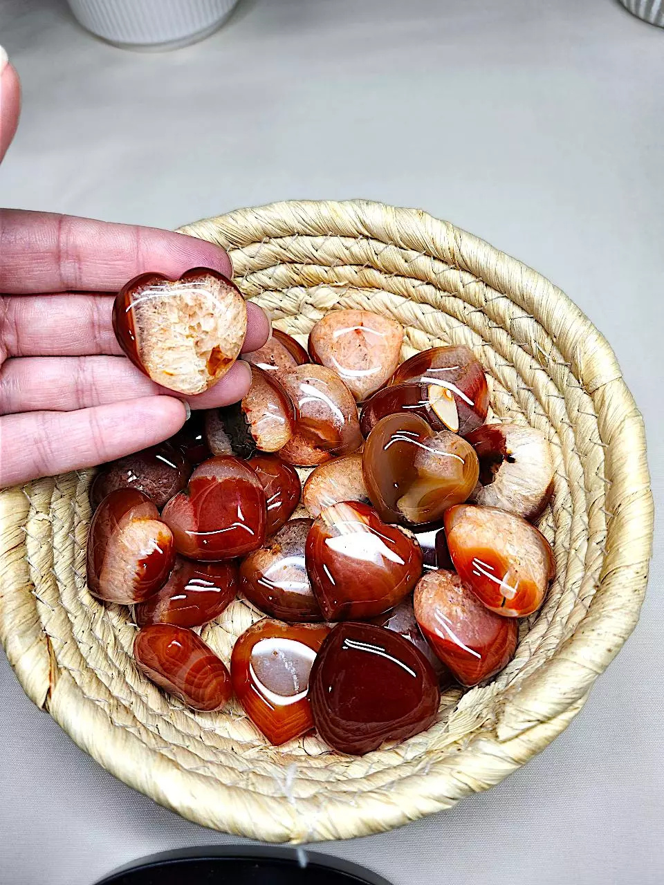 plant/Carnelian mini heart-0