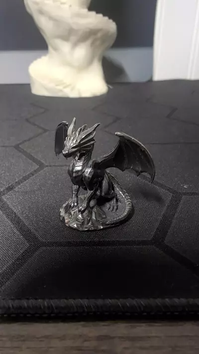 plant/Investment Casted Hand Poured .999 Silver Dragon-0-thumbnail