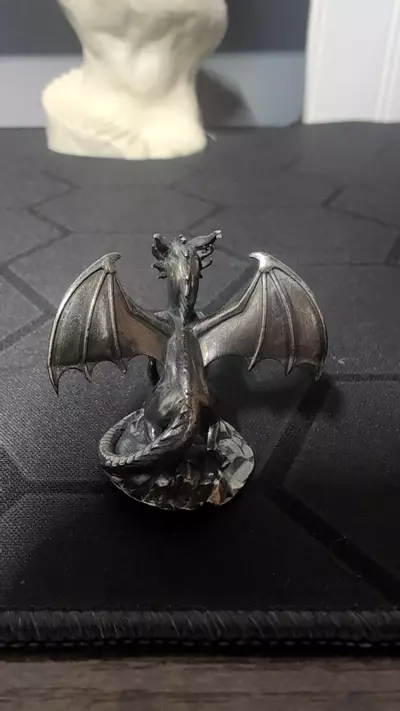 plant/Investment Casted Hand Poured .999 Silver Dragon-2-thumbnail