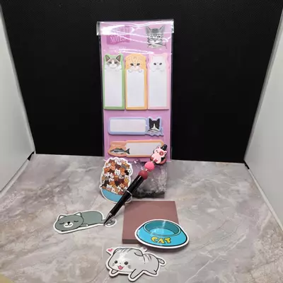 plant/Kitty Cat Beaded Pen and Stationary Set-1-thumbnail