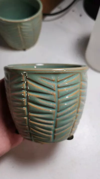 plant/Zebra cup pot, slate.3 inch-Add-on only-0-thumbnail