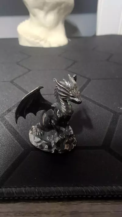 plant/Investment Casted Hand Poured .999 Silver Dragon-1-thumbnail