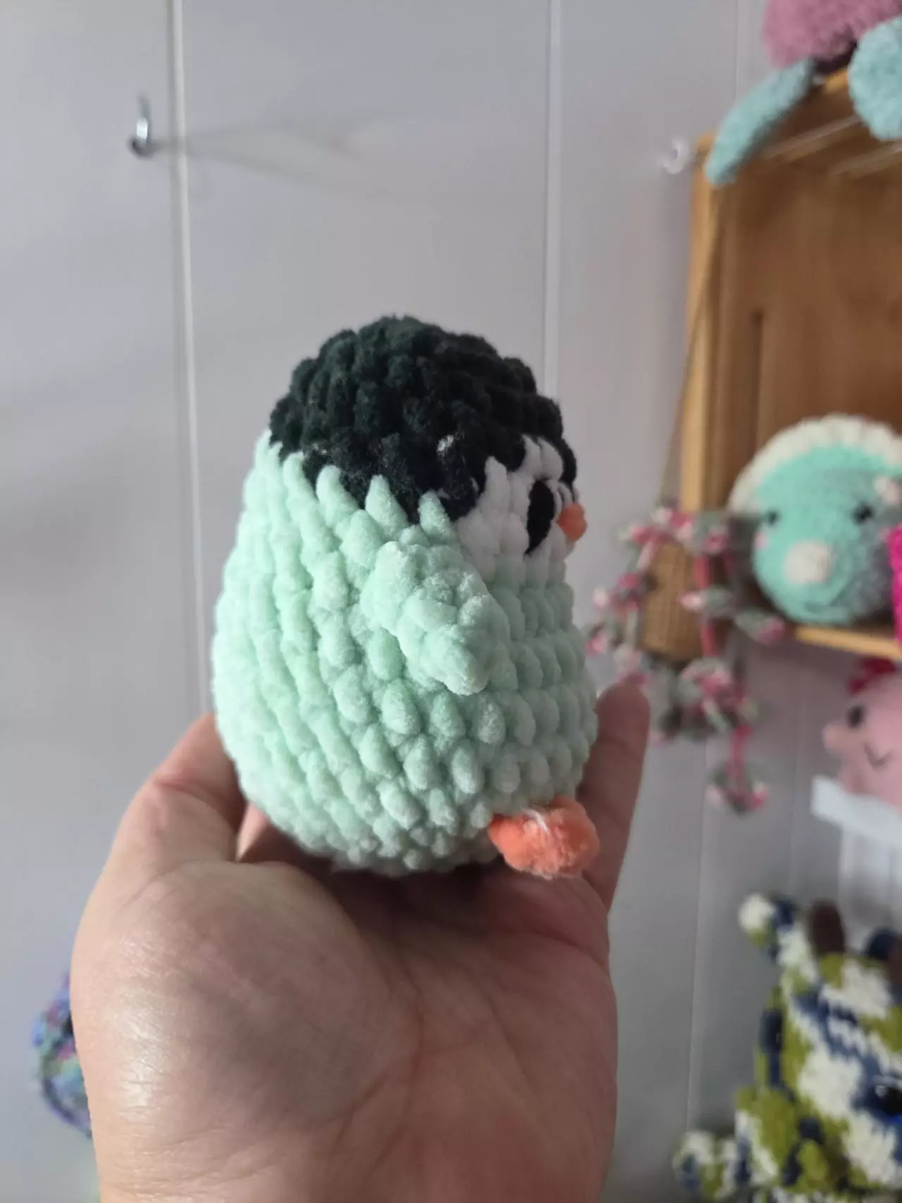 plant/Green Penguin handmade Crochet plushie-1