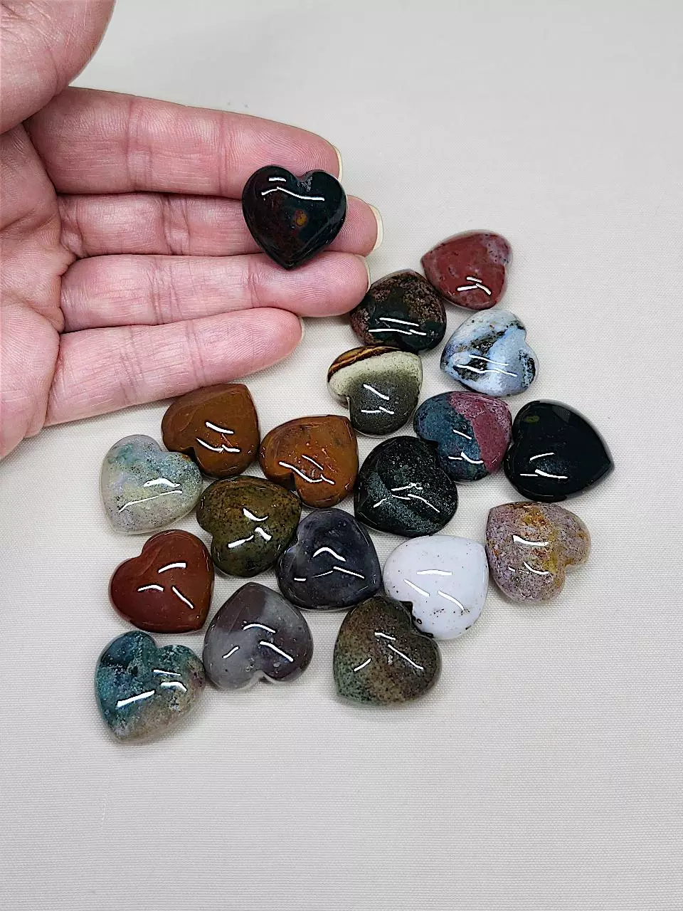 plant/Ocean Jasper mini heart-0