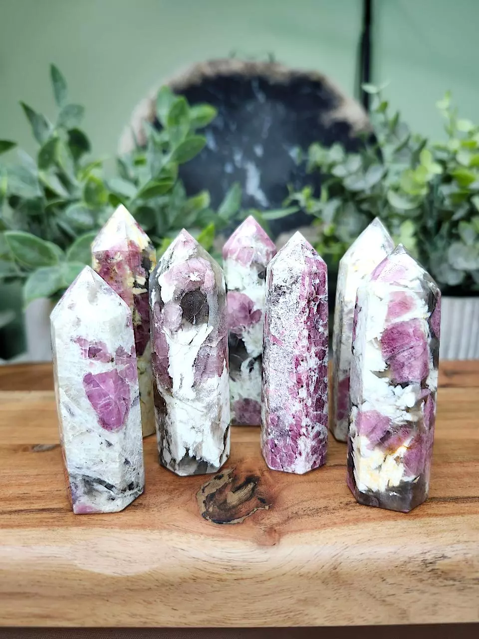 plant/Pink Tourlamine Unicorn Stone small tower-1