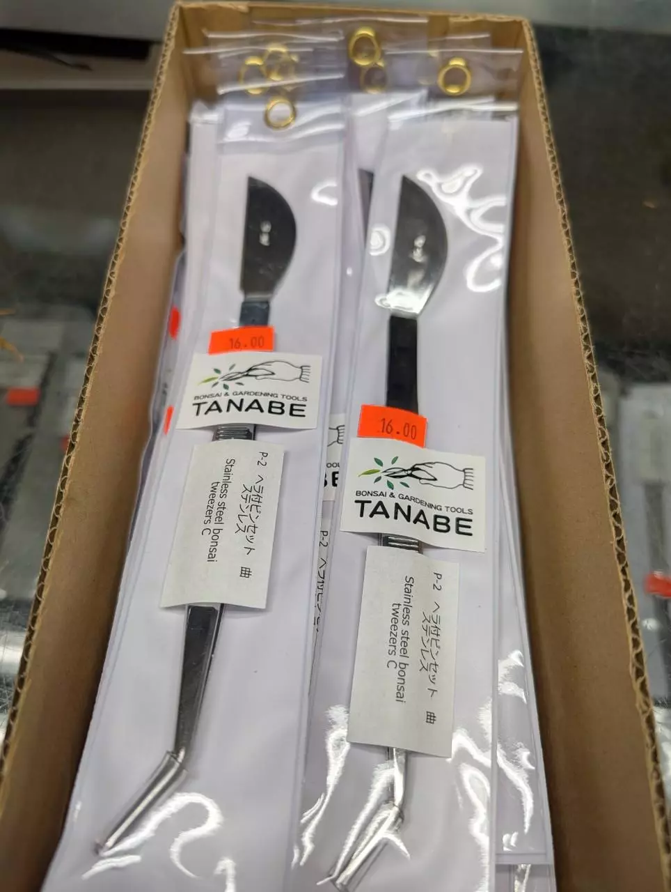 plant/Stainless steel tweezers "curved"-0