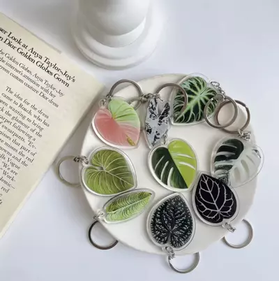 plant/Set of 8 Acrylic rare plant keychains-0-thumbnail