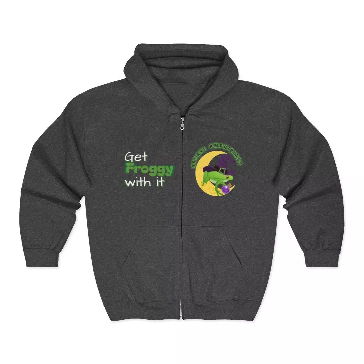 plant/Get froggy with it Arcane Amphibians zip up hoodie-0