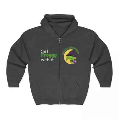 plant/Get froggy with it Arcane Amphibians zip up hoodie-0-thumbnail