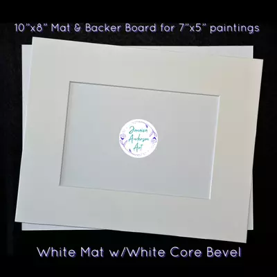 free_shipping/10x8” MAT & BACKER BOARD for 7x5” Orig Paintings-0-thumbnail