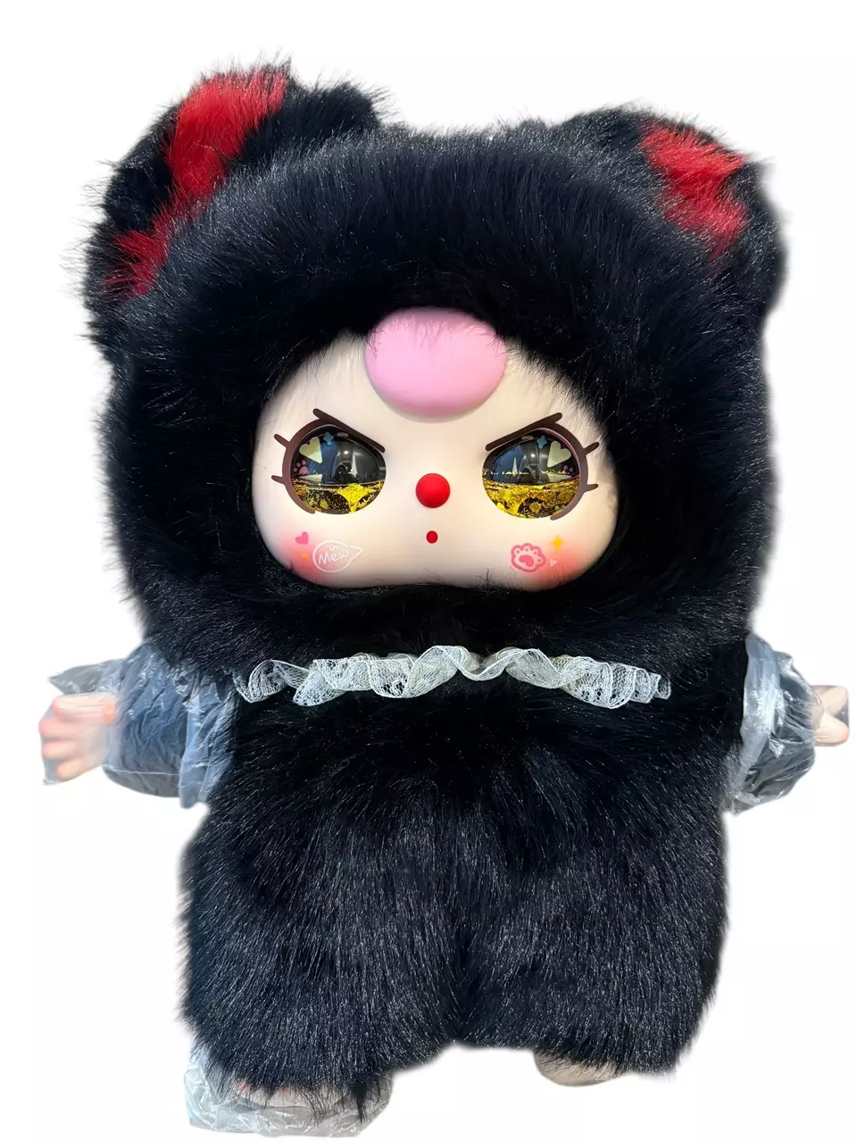 plant/Baby Three 800% AI black warrior cat yellow glitter eyes-1