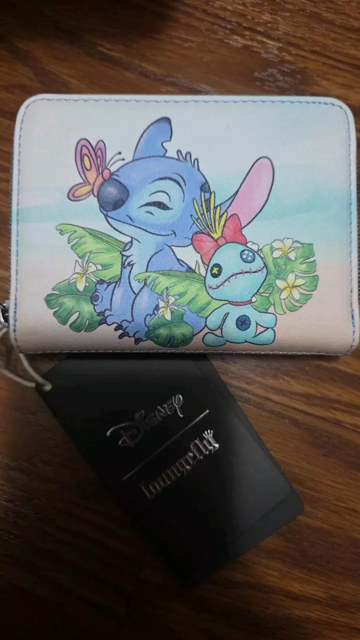 plant/Dinsey Loungefly Stitch and Scrump Zip Wallet-0