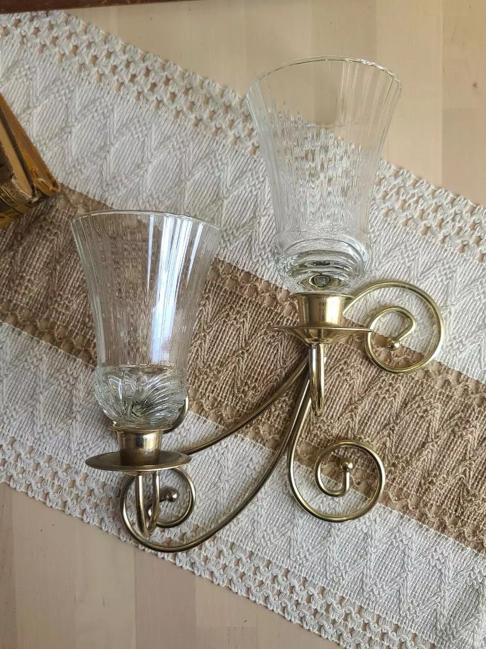 plant/Brass Plated Sconce-0