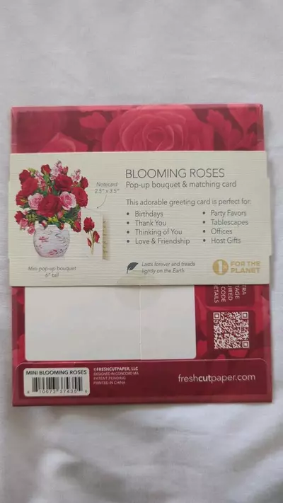 plant/Flower arrangements in a card! Pop-Up greeting card- "Blooming Roses"-1-thumbnail