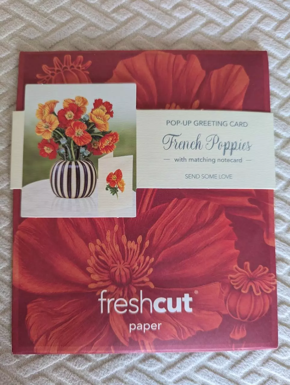 plant/Flower arrangements in a card! Pop-Up greeting card- "French Poppies"-0