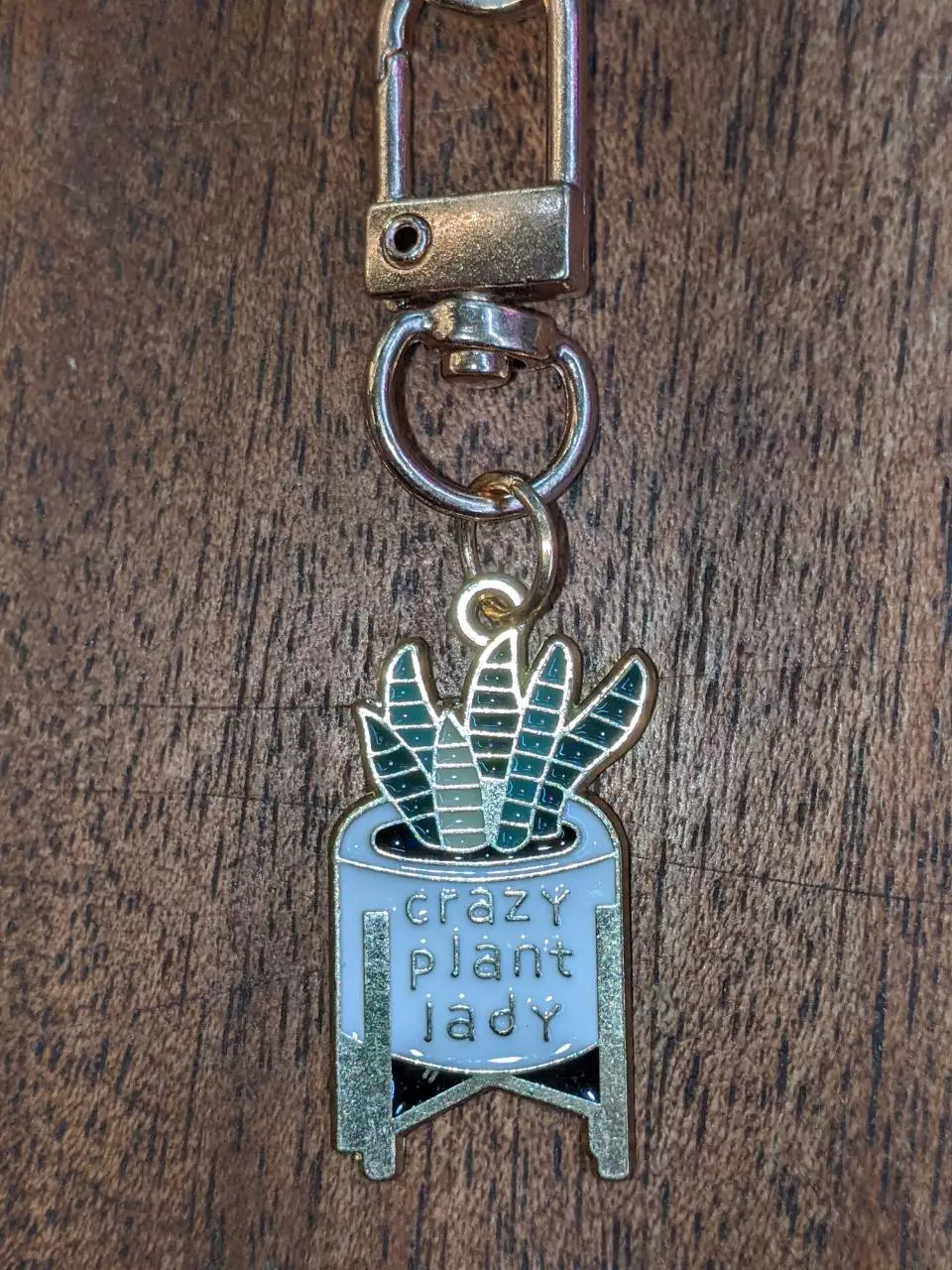 free_shipping/Add on crazy plant lady key chain charm-0