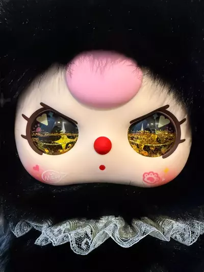 plant/Baby Three 800% AI black warrior cat yellow glitter eyes-3-thumbnail