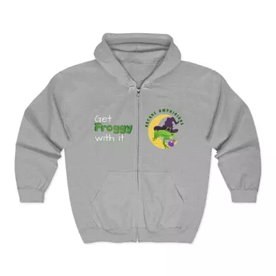plant/Get froggy with it Arcane Amphibians zip up hoodie-1-thumbnail