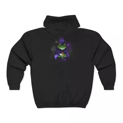 plant/Get froggy with it Arcane Amphibians zip up hoodie-3-thumbnail