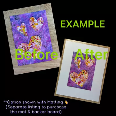 free_shipping/10x8” MAT & BACKER BOARD for 7x5” Orig Paintings-1-thumbnail