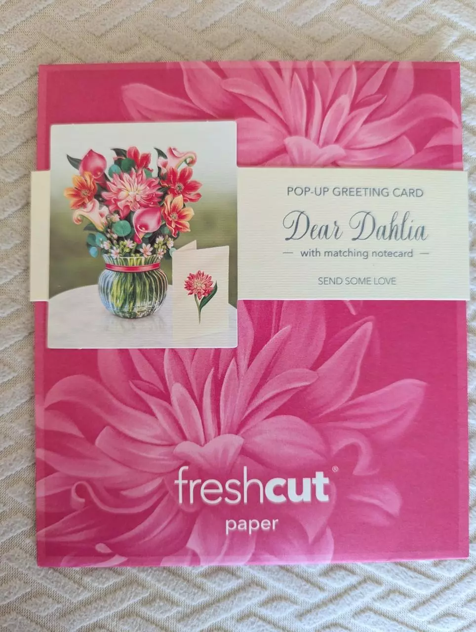 plant/Flower arrangements in a card! Pop-Up greeting card- "Dear Dahlia"-0