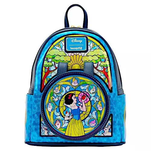 plant/Loungefly Disney Princess Stained Glass Collection Snow White Mini Backpack NWT-0