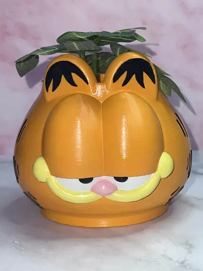 plant/Garfield Flower Succulent Pot Planter 3D Printed Hand Painted WYSIWYG-0-thumbnail