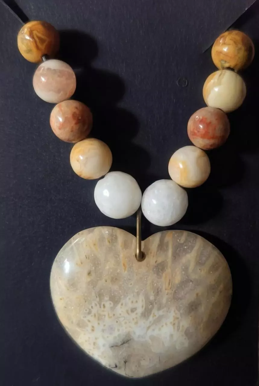 plant/Dendritic Agate Necklace-0