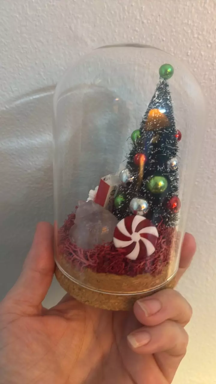 plant/Sleepy Kitty Christmas Cloche-1