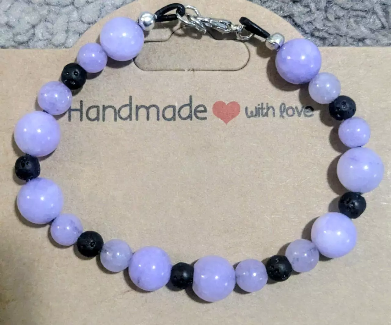 plant/Quartz & Lava Stone Bracelet-0