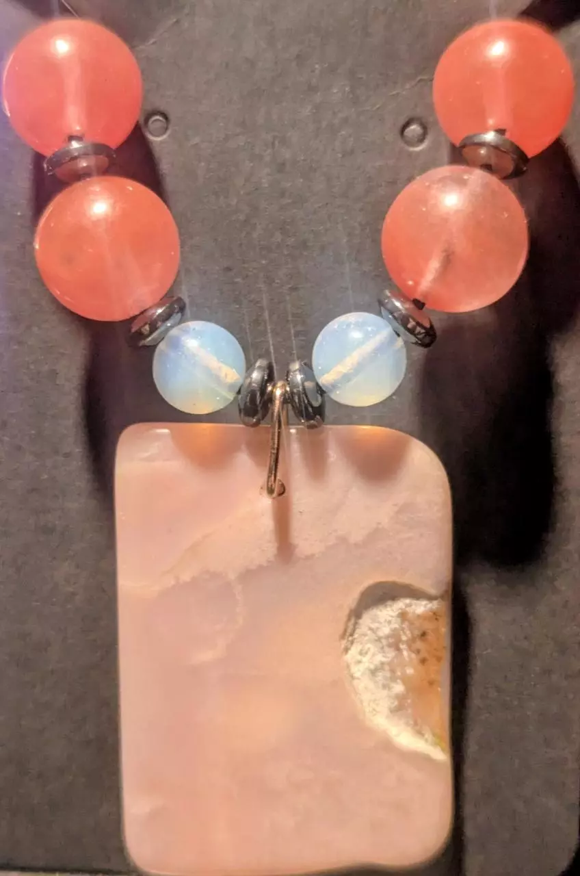 plant/Pink Opal Necklace-0