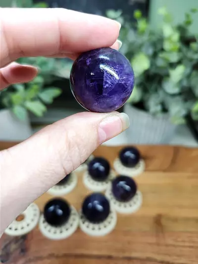 plant/Amethyst sphere w/stand-0-thumbnail
