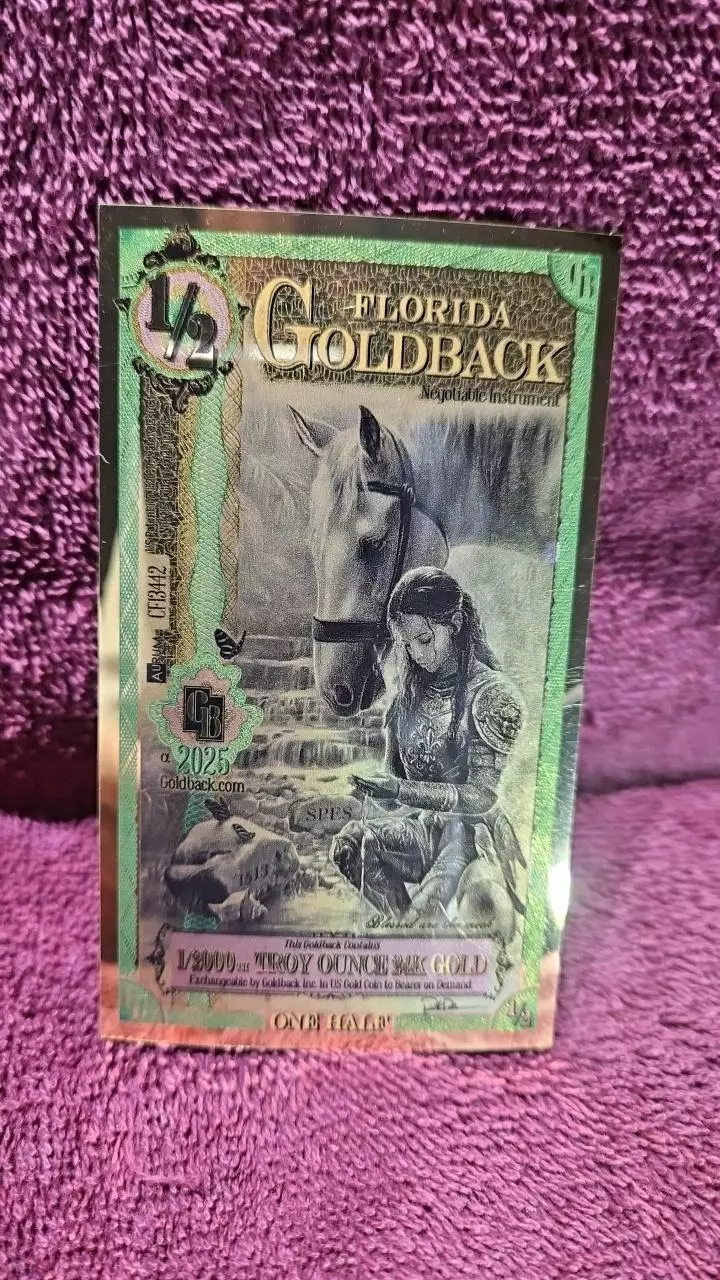 plant/1/2 Florida Goldback 1/2000th oz gold-0