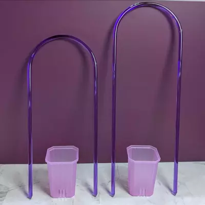 plant/5 pack - 12 inch purple acrylic trellis with pointy ends-0-thumbnail
