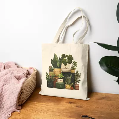 plant/Little Pots Canvas Tote Bag-0-thumbnail
