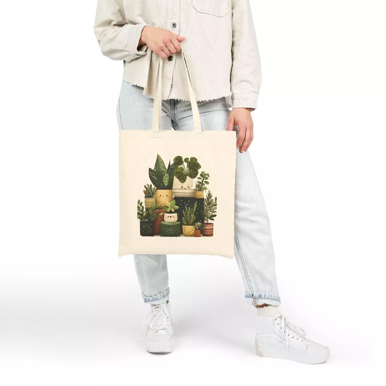 plant/Little Pots Canvas Tote Bag-1