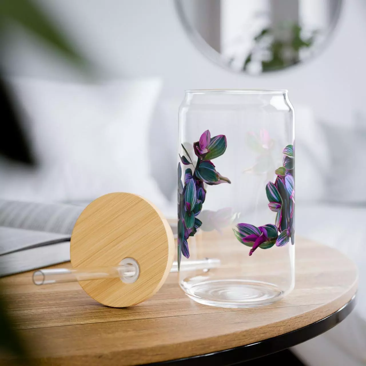 plant/'Tradescantia' Glass Sipper-1