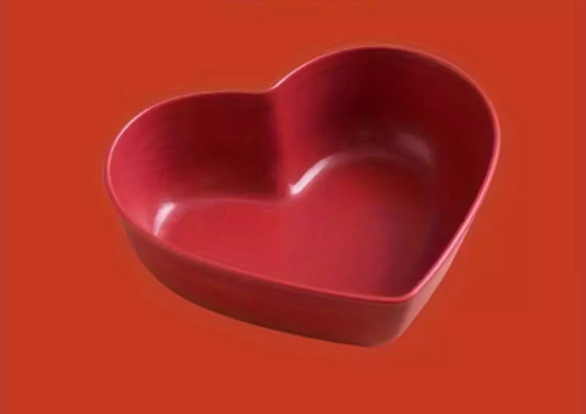 plant/Red Heart Food/ Water Bowl 6 pack-0