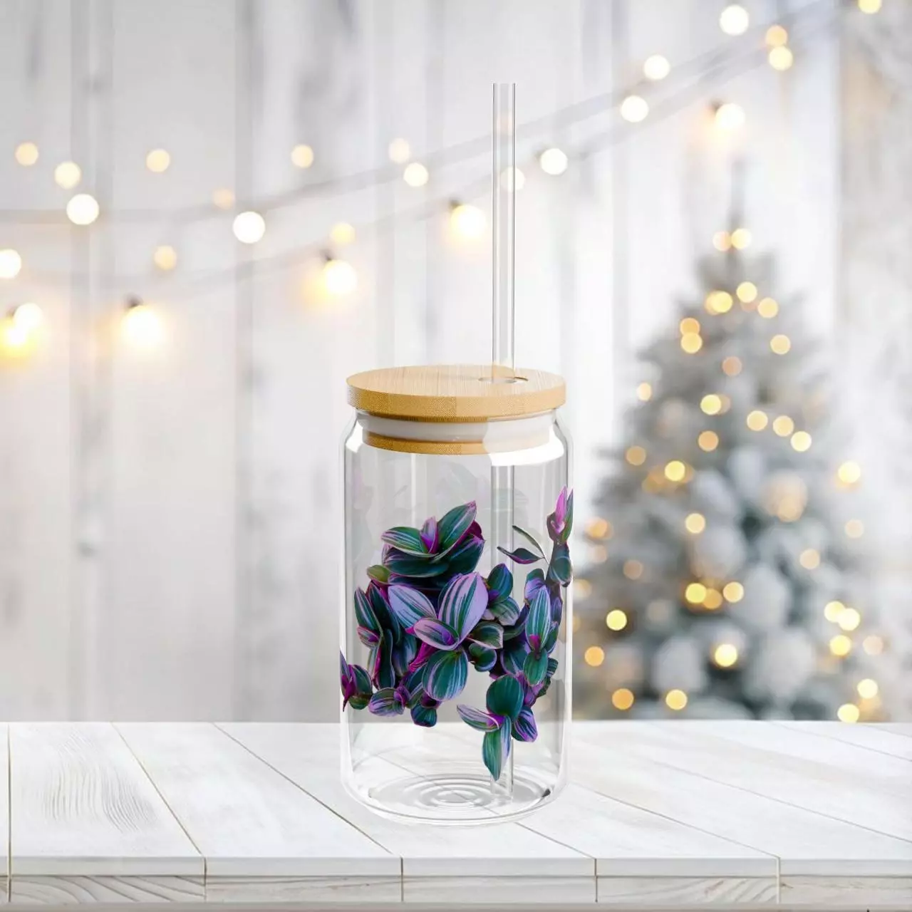 plant/'Tradescantia' Glass Sipper-0