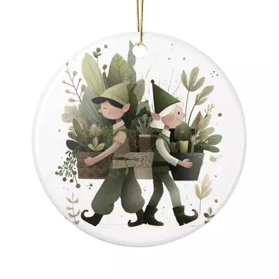 plant/Garden Gnome Ceramic Ornament-0-thumbnail