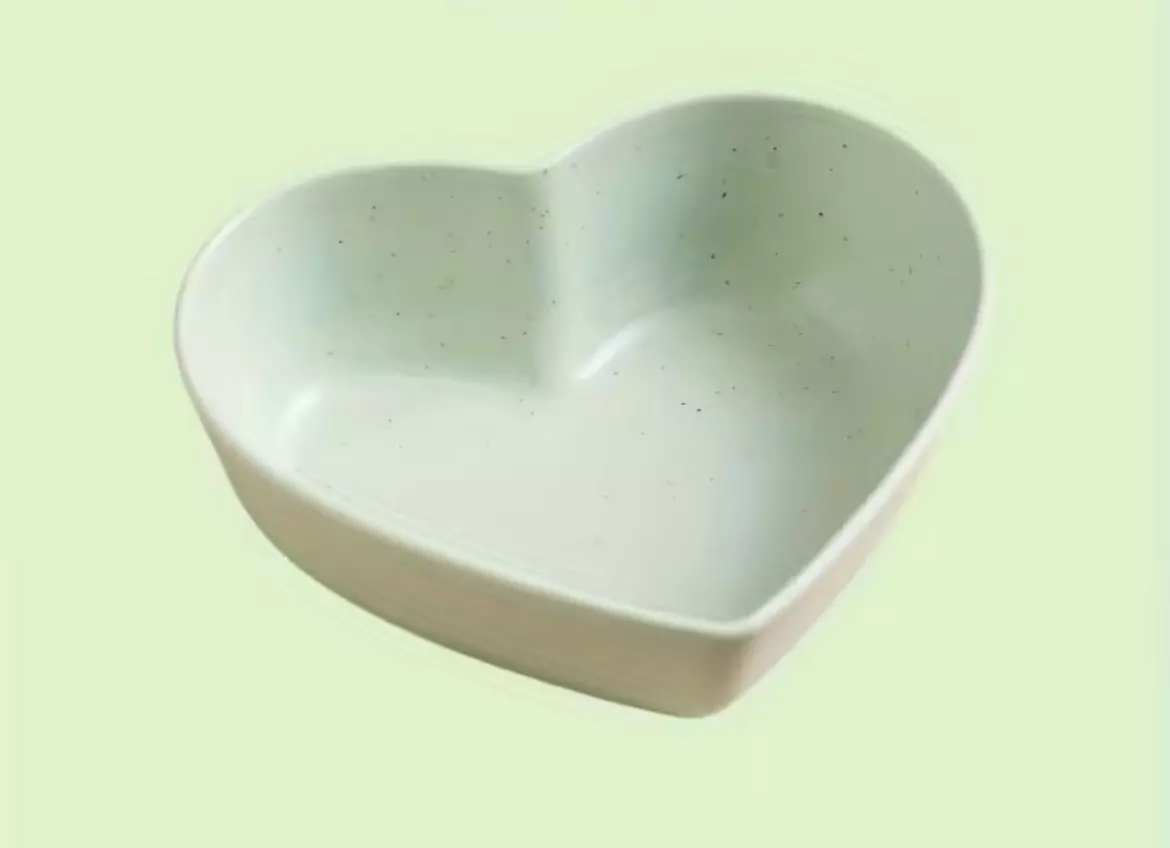 plant/Green Heart Food/ Water Bowl - 6 pack-0