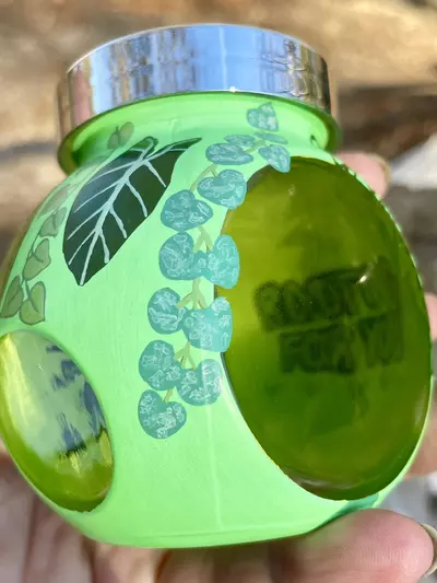 plant/Hand painted prop jar/or trinket jar/ with lid-6-thumbnail