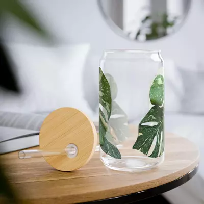 plant/'Thai Constellation Monstera' Glass Sipper-1-thumbnail